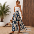 Boho Abstract Print Maxi Skirt